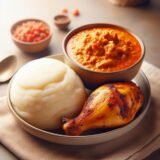 Pounded Yam & Efo Elegusi Bowl